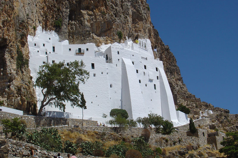 The cliffside Monastery of Hozoviotissa on Amorgos