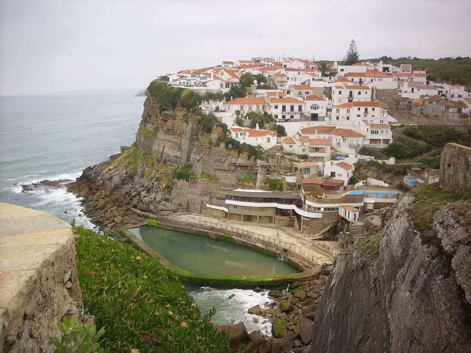 The cliff village of Azenhas do Mar above the Atlantic