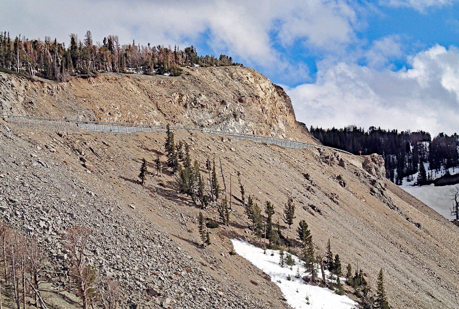 Alpine switchbacks of the Beartooth Highway above the tree line