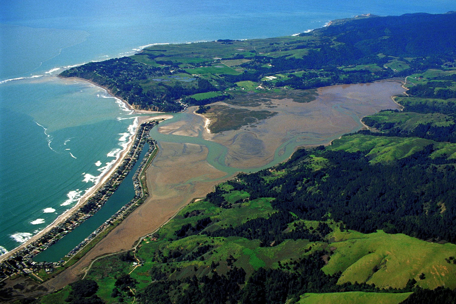The coast and cliffs near Bolinas in west Marin