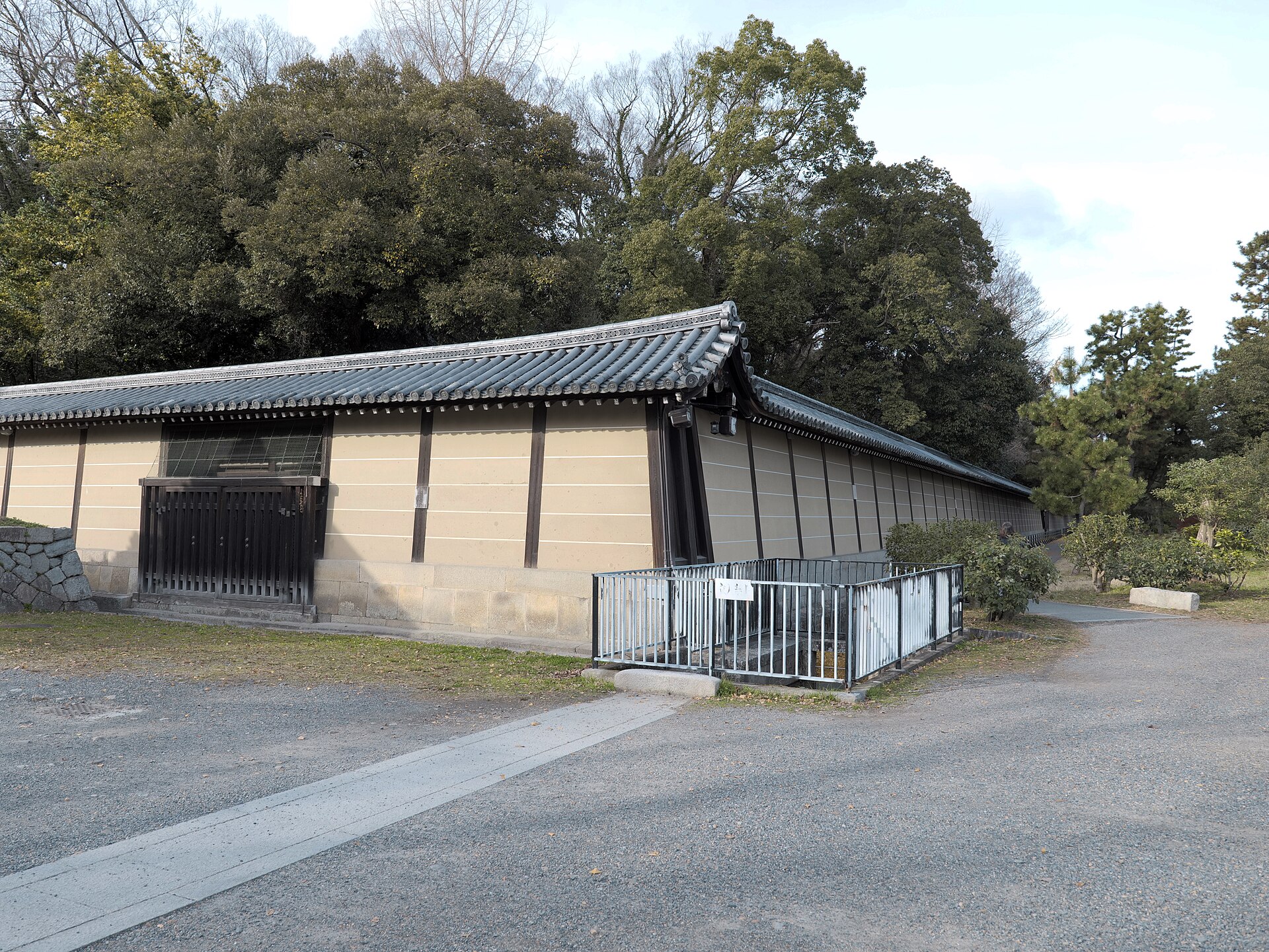 Lawns and pines in the Kyoto Imperial Palace Park