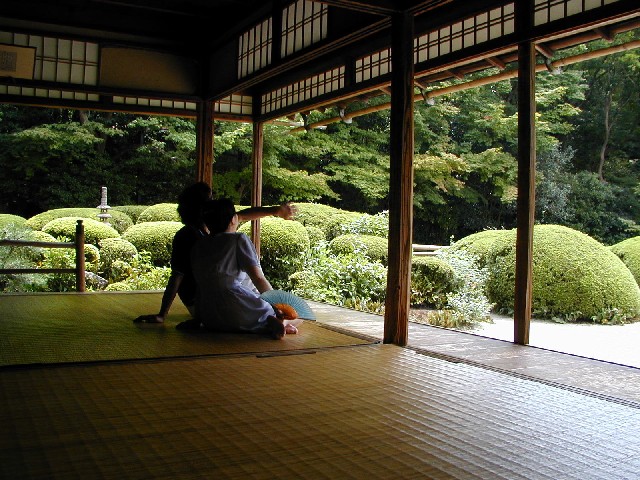 The garden veranda at Shisen-dō, a poet’s villa in Kyoto