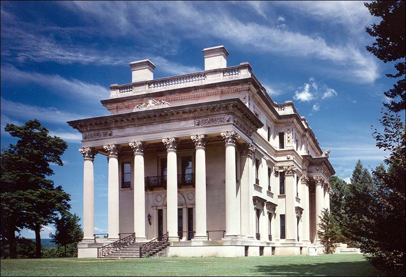 The Vanderbilt Mansion above the Hudson at Hyde Park
